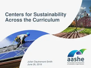 Centers for Sustainability Across the Curriculum - AASHE Programs