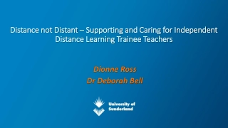 Enhancing Support for Distance Learning Trainee Teachers through Comprehensive Student Support Systems