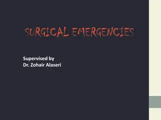 Surgical Emergencies: Definition, Causes, and Presentation
