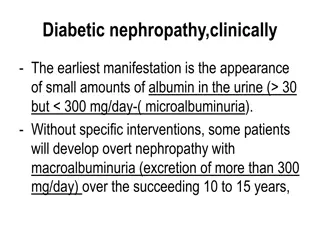 Diabetic Nephropathy and Its Complications
