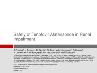 Safety of Tenofovir Alafenamide in Renal Impairment