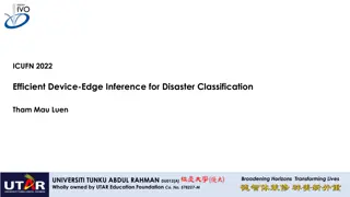 Efficient Device-Edge Inference for Disaster Classification Using Lightweight CNN Model