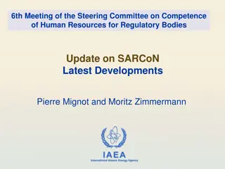 Steering Committee Update on Competence of Human Resources for Regulatory Bodies
