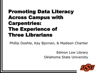 Promoting Data Literacy Across Campus with Carpentries: The Experience of Three Librarians