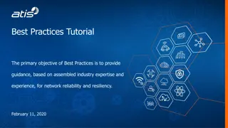 Best Practices Tutorial - Network Reliability and Resiliency