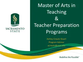 Master of Arts in Teaching & Teacher Preparation Programs