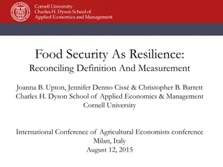 Food Security as Resilience: Reconciling Definition and Measurement