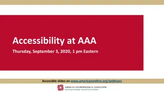Accessibility & Disability Basics - What Is AAA Doing?