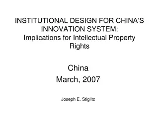Role of Intellectual Property in China's Innovation System
