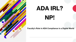 Faculty's Role in ADA Compliance in a Digital World