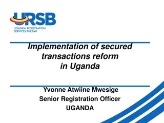 Implementation of Secured Transactions Reform in Uganda by Yvonne Atwiine Mwesige