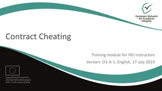 Contract Cheating Training Module for HEI Instructors