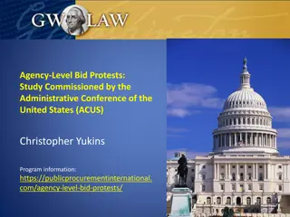 Analysis of Agency-Level Bid Protests Study Commissioned by ACUS