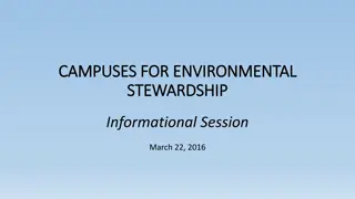 Campuses for Environmental Stewardship Program Overview