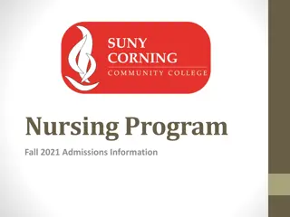 Nursing Program Fall 2021 Admissions Information
