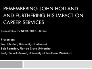John Holland's Impact on Career Services: Remembering & Furthering