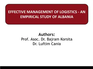 Effective Management of Logistics in Albania: An Empirical Study