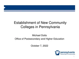 Establishment of New Community Colleges in Pennsylvania