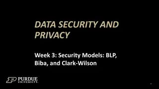 Security Models: BLP, Biba, and Clark-Wilson