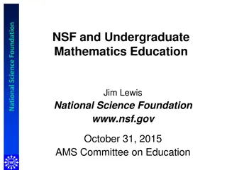 National Science Foundation's Role in Improving Mathematics Education
