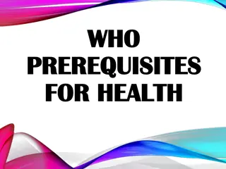 Prerequisites for Health and Wellbeing
