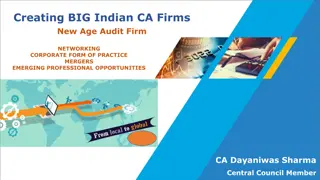 Creating Big Indian CA Firms & New Age Audit Practice