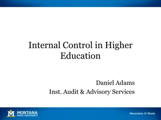 Internal Control in Higher Education: Audit & Advisory Services Overview