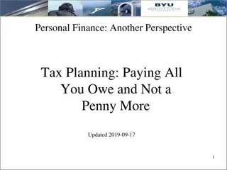 Tax Planning Strategies: Paying Smartly to Achieve Goals