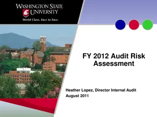 FY 2012 Audit Risk Assessment at WSU