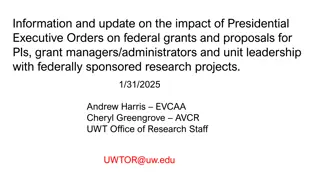 Impact of Presidential Executive Orders on Federal Grants