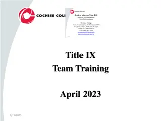 Title IX Team Training April 2023