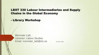 Labour Intermediaries & Supply Chains in the Global Economy