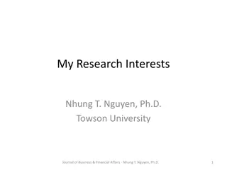 Research Interests in HRM: Personality Testing & SJT Validity