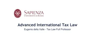 Advanced International Tax Law: General Principles and Italian Perspectives