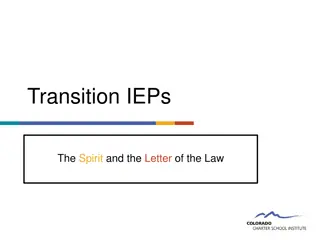 Transition Planning Dynamics