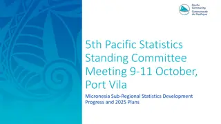 Priorities and Plans for Pacific Statistics Committees
