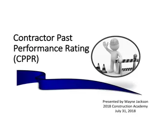 Contractor Past Performance Rating System Overview