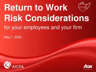 Return to Work Risk Considerations for Employees