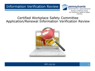 Certified Workplace Safety Committee Application & Renewal Info