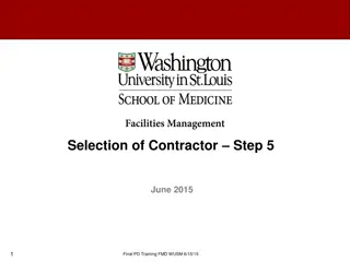 Selection of Contractor Step 5 - Procurement Guidelines