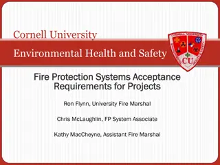 Cornell University Fire Protection Systems Acceptance Requirements