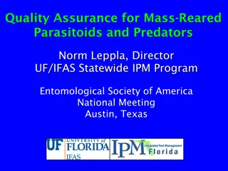 Quality Assurance for Mass-Reared Natural Enemies