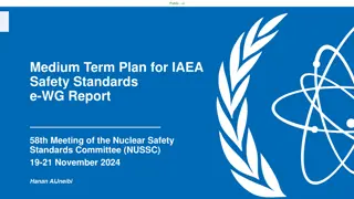 Medium-Term Plan for IAEA Safety Standards e-WG Report