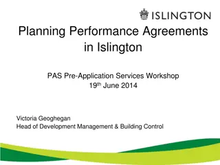 Workshop on Planning Performance Agreements in Islington