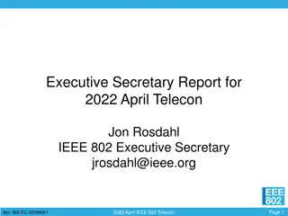 2022 April IEEE 802 Telecon Report Summary