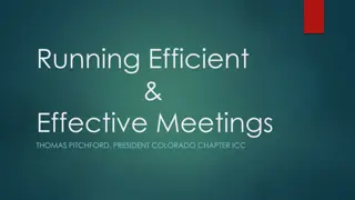 Efficient & Effective Meetings with Thomas Pitchford