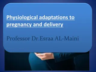Physiological Adaptations to Pregnancy and Delivery by Dr. Esraa AL-Maini