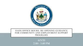 Re-Opening Guidance for Community and Employment Support Programs
