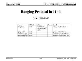Ranging Protocol Overview