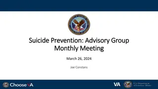 Suicide Prevention Advisory Group Monthly Meeting - March 26, 2024